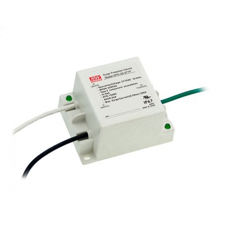 SPD-20-277P MEANWELL Protector de transitorios.Entrada 277VCA, Protección 1500V.Corriente max. 20kA.Conexión..