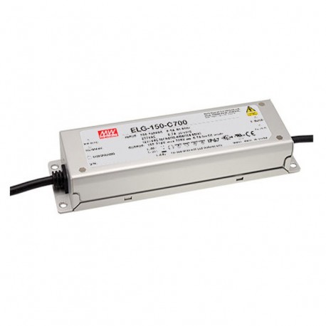 ELG-150-C700DA MEANWELL LED-Driver AC/DC Einzelausgang, Konstantstrom (CC) mit eingebautem PFC, Ausgang 214V..