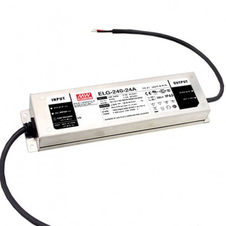 ELG-240-24A MEANWELL Драйвер LED AC-DC один выход (CV+CC) с ккм, Выход 24В / 10A, выход, кабельное телевиден..