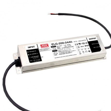 ELG-200-24AB MEANWELL AC-DC Single output LED Driver (CV+CC) with PFC, Output 24VDC / 8.4A, Dimming with 0-1..