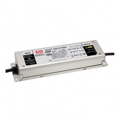 ELGT-150-C1050D2 MEANWELL LED-Driver AC/DC-Klasse II mit einem ausgang (DC) mit PFC, Ausgabe 142VDC / 1.05 A..
