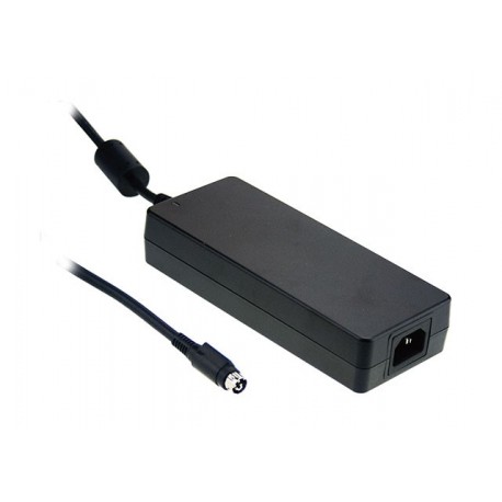 GST160A12-R7B MEANWELL AC/DC-Desktopadapter mit PFC, Ausgang 12VDC / 11,5 A, 3-polig AC-Eingang IEC320-C14