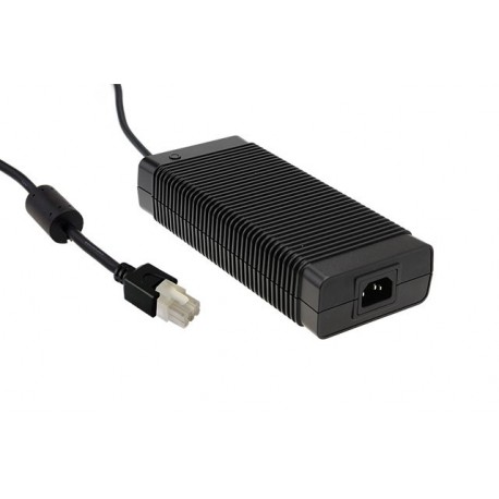 GST280A24-C6P MEANWELL AC-DC Industrial desktop adaptor with PFC, Output 24VDC / 11.67A, 3 pole AC inlet IEC..