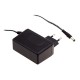 GSM60E24-P1J MEANWELL AC-DC Ultra slim Wall mount medical adaptor, Output 24VDC / 2.5A, Equipped with 2 pin ..
