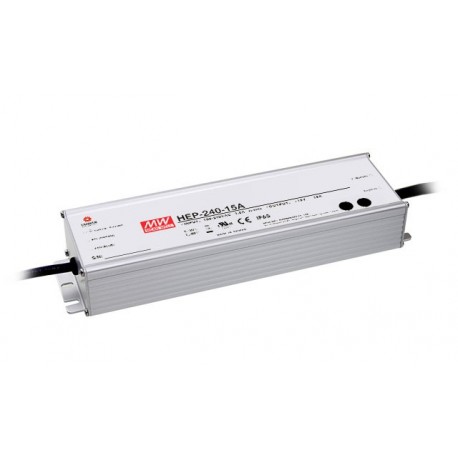 HEP-240-36A MEANWELL AC-DC Single output industrial power supply with PFC, Output 36VDC / 6.7A, Vo-Io adjust..