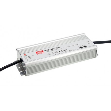 HEP-320-48A MEANWELL AC-DC Single output industrial power supply with PFC, Output 48VDC / 6.7A, Vo-Io adjust..