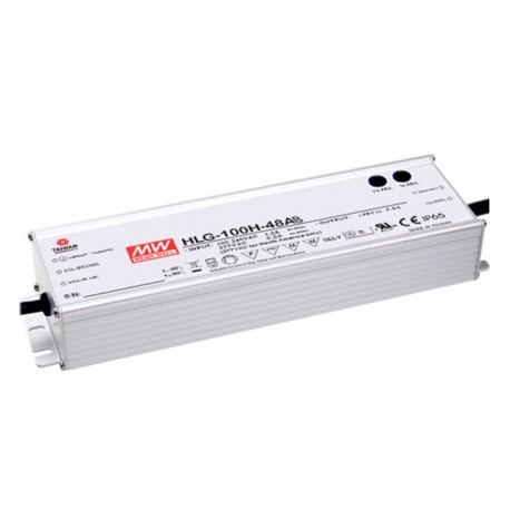 HLG-100H-42AB MEANWELL AC-DC Single output LED driver Mix mode (CV+CC) with built-in PFC, Output 42VDC / 2.2..