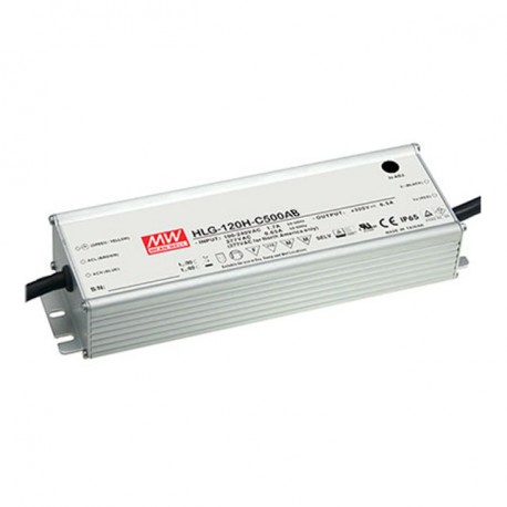 HLG-120H-C500AB MEANWELL LED-Driver AC/DC Einzelausgang, Konstantstrom (CC) mit eingebautem PFC, Ausgang 0,5..