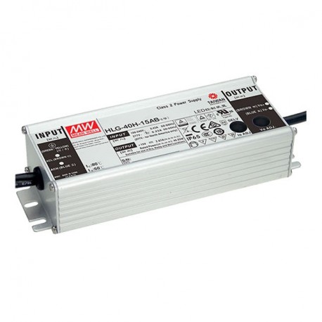 HLG-40H-30AB MEANWELL AC-DC Single output LED driver Mix mode (CV+CC) with built-in PFC, Output 30VDC / 1.34..