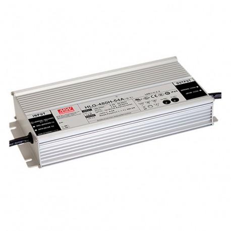 HLG-480H-36D2 MEANWELL AC-DC Single output LED driver Mix mode (CV+CC) with built-in PFC, Output 36VDC / 13...