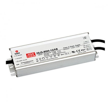 HLG-80H-15AB MEANWELL AC-DC Single output LED driver Mix mode (CV+CC) with built-in PFC, Output 15VDC / 5A, ..