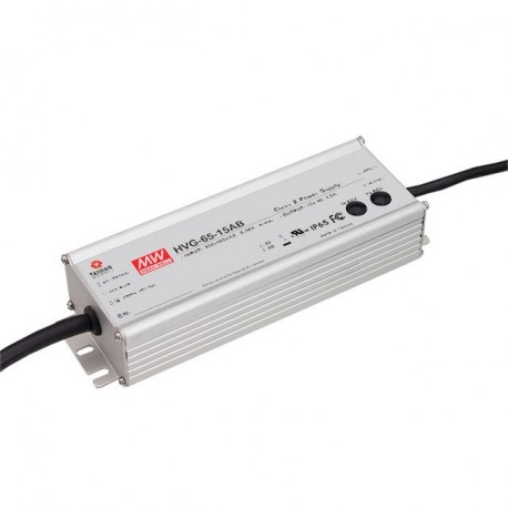 HVG-65-42AB MEANWELL AC-DC Single output LED driver Mix mode (CV+CC), Output 1550mA. 65,1W, 25,2-42V. Built-..