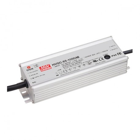 HVGC-65-700AB MEANWELL LED-Driver AC/DC Einzelausgang, Konstantstrom (CC) mit eingebautem PFC, Ausgang 0,7 A..