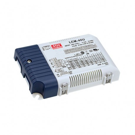 LCM-40U MEANWELL AC-DC Multi-Stage LED driver Constant Current (CC), Modular output 0.35A/0.5A/0.6A/0.7A/0.9..