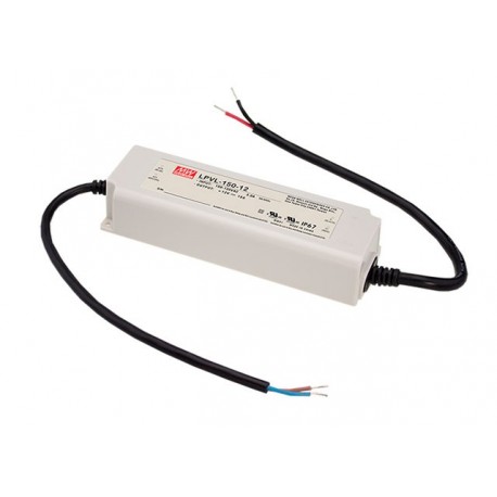 LPVL-150-12 MEANWELL Driver LED AC-DC à sortie unique à Tension Constante (C. V.), Entrée 90-132VAC, Sortie ..