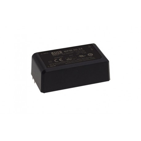 MPM-30-5 MEANWELL AC-DC Single output Medical Encapsulated power supply, Output 5VDC / 6A, PCB through hole,..