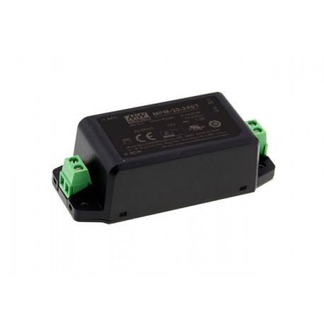 MPM-30-5ST MEANWELL AC-DC Single output Medical Encapsulated power supply, Output 5Vdc at 6A Screw terminal ..
