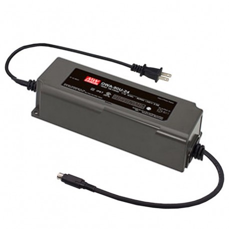 OWA-90U-15 MEANWELL Adattatore AC-DC a prova d'umidità con PFC, spina d'ingresso USA 2 poli, Uscita 15VDC / ..