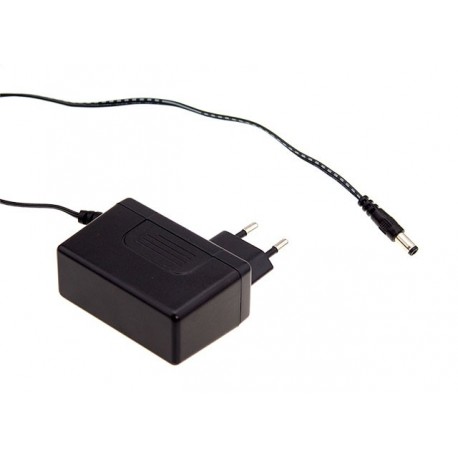 SGA18E18-P1J MEANWELL AC-DC Slim wall mounted adaptor, Input range 90-264VAC with 2 pole Euro plug, Output 1..
