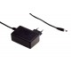 SGA25E24-P1J MEANWELL AC-DC Slim wall mounted adaptor, Input range 90-264VAC with 2 pole Euro plug, Output 2..