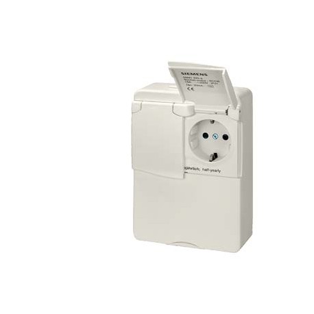 5SM1920-5 SIEMENS RC safety socket outlet Type A IFN 10 mA 16 A 2-pole 125-230 V with 2-fold SCHUKO socket o..