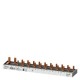 5ST3784-0 SIEMENS compact Pin Busbar, 10mm2 connection: 1p/N (FI N-right) 1x RCCB 2-pole + 10x compact devic..