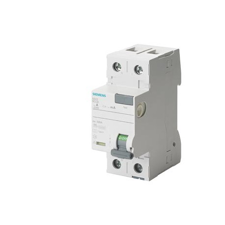5SV3614-8KL SIEMENS Residual current operated circuit breaker, 2-pole, type A, selective, In: 40 A, 300 mA, ..