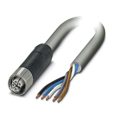 SAC-5P- 5,0-280/M12FSL FE 1414806 PHOENIX CONTACT Cable de potencia, 5-polos, PUR sin halógenos, gris RAL 70..