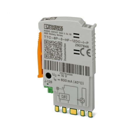 TTC-6P-3-HF-12DC-I-P 2907846 PHOENIX CONTACT Fiche de protection antisurtension avec indicateur d'état intég..
