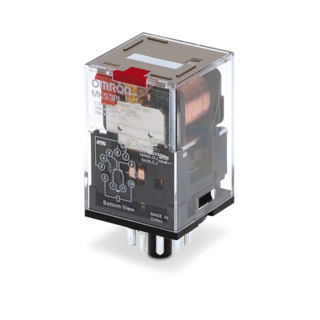MKS3PI-5 50VAC 376747 MKS3PI5AC50BYOMZ OMRON 3PDT 10A Indic. mechanical Push button-test