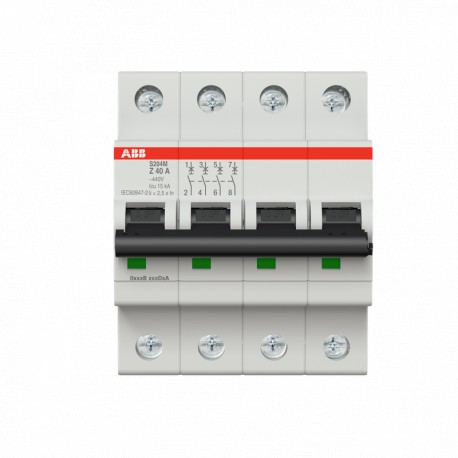 S204M-Z40 2CDS274001R0558 ABB Leitungsschutzschalter S200M 4P Z – 40A
