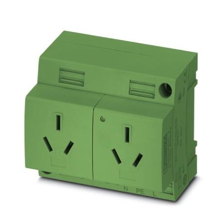 EO-I/UT/LED/DUO/GN 0804092 PHOENIX CONTACT Double socket, Pin connector pattern type I, Screw connection, fo..