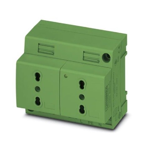 EO-L/UT/SH/LED/DUO/GN 0804131 PHOENIX CONTACT Double socket, Pin connector pattern type L, Screw connection,..