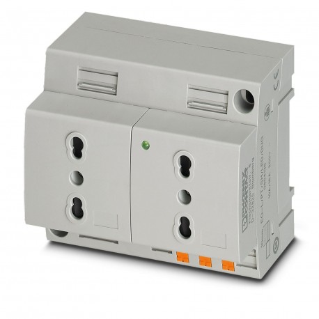 EO-L/PT/SH/LED/DUO 0804136 PHOENIX CONTACT Double socket, Pin connector pattern type L, Push-in spring conne..