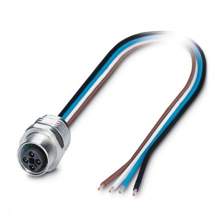 SACC-E-M12FSS-4P-M16XL/1,0 PE 1036790 PHOENIX CONTACT Flush-type connector, Power, 4-position, Socket, M12, ..