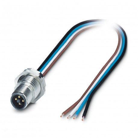 SACC-DSI-M12MST-4CON-M16/1,0 1037080 PHOENIX CONTACT Flush-type connector, Power, 4-position, Plug, M12, T p..