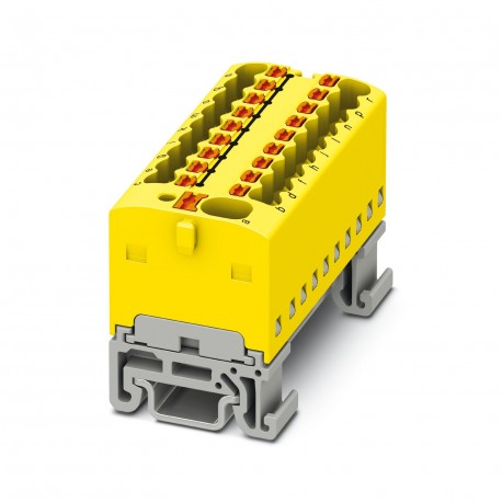 PTFIX 4/18X1,5-NS15A YE 1047447 PHOENIX CONTACT Distribution block, nom. voltage: 500 V, nominal current: 17..
