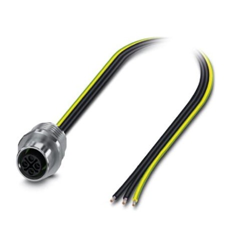 SACC-E-M12FSS-3P-M16/3,0 PE 1056209 PHOENIX CONTACT Flush-type connector, Power, 3-position, Socket, M12, S ..
