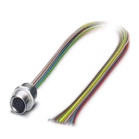 SACC-E-M8FS-8CON-M10/3,0 1056232 PHOENIX CONTACT Flush-type connector, 8-position, Socket, straight, M8, Fro..