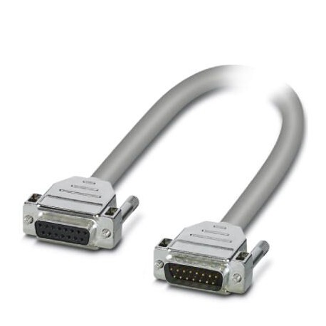 CABLE-D15SUB/B/S/HF/S/ 1,0M 1066600 PHOENIX CONTACT Assembled, shielded, halogen-free round cable connection..