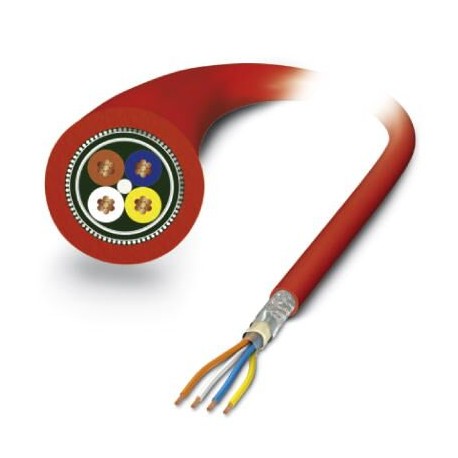 NBC-100,0-93K 1093423 PHOENIX CONTACT Cable de red, Sercos CAT5 (100 MBit/s), 4-polos, PVC/PVC, rojo RAL 302..