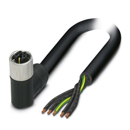 SAC-5P- 3,0-PUR/M12FRK PE 1414784 PHOENIX CONTACT Power cable, 5-position, PUR halogen-free, black-gray RAL ..