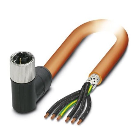 SAC-6P- 1,5-PVC/M12FRM PE SH 1414904 PHOENIX CONTACT Power cable, 6-position, PVC, orange RAL 2003, shielded..