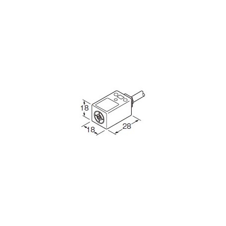 GL18HB GL-18HB PANASONIC UZQ325, inductive proximity sensor, rectangular shape, 5mm, NC, NPN, cable 1m