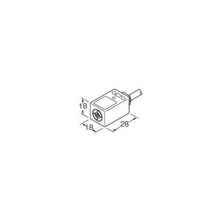 GL18HLB GL-18HLB PANASONIC UZQ335, inductivo sensor de proximidad, de forma rectangular, 12mm, NC, NPN, cabl..