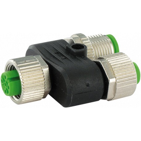 332762 MURRELEKTRONIK T-Stück M12-Buchse gerade / M12-Buchse gerade + M12-Stecker gerade
