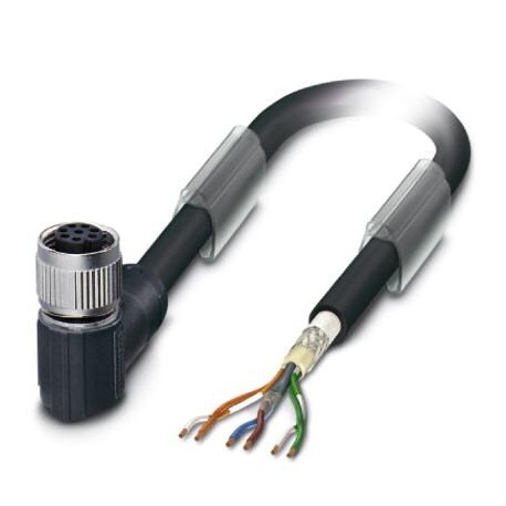 NBC- 1,5-971/FR SCO VR 1412405 PHOENIX CONTACT Cable, system bus, 6-pin, PVC, black, shielded, end of free c..