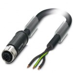 SAC-3P- 2,5-PVC/M12FSS PE 1425625 PHOENIX CONTACT Cable de potencia, 3-polos, PVC, negro, extremo de cable l..