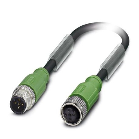 SAC-5P-M12MS/7,5-PUR/M12FSSH BK 1445059 PHOENIX CONTACT Cable for sensors/actuators, 5-pole, PUR halogen-fre..