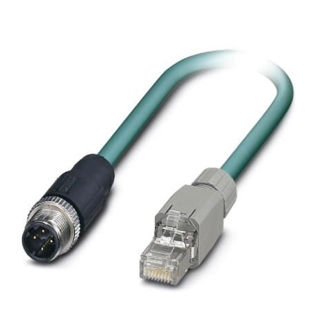 VS-M12MSD-IP20-LI-93P/10,0 1445279 PHOENIX CONTACT Assembled Ethernet cable, CAT5e, shielded, 2-pair, 26 AWG..